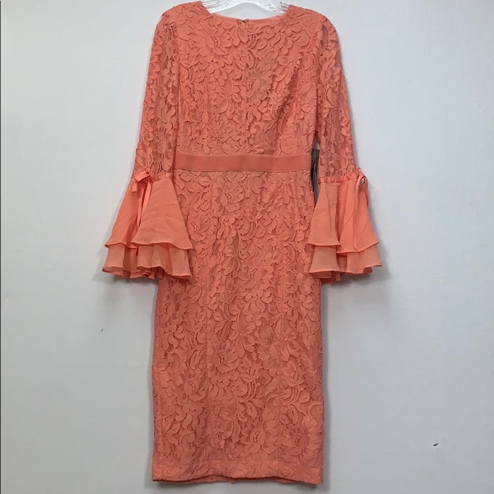 Eva Mendes Peach Lace Bell Sleeves Size 2 NWT